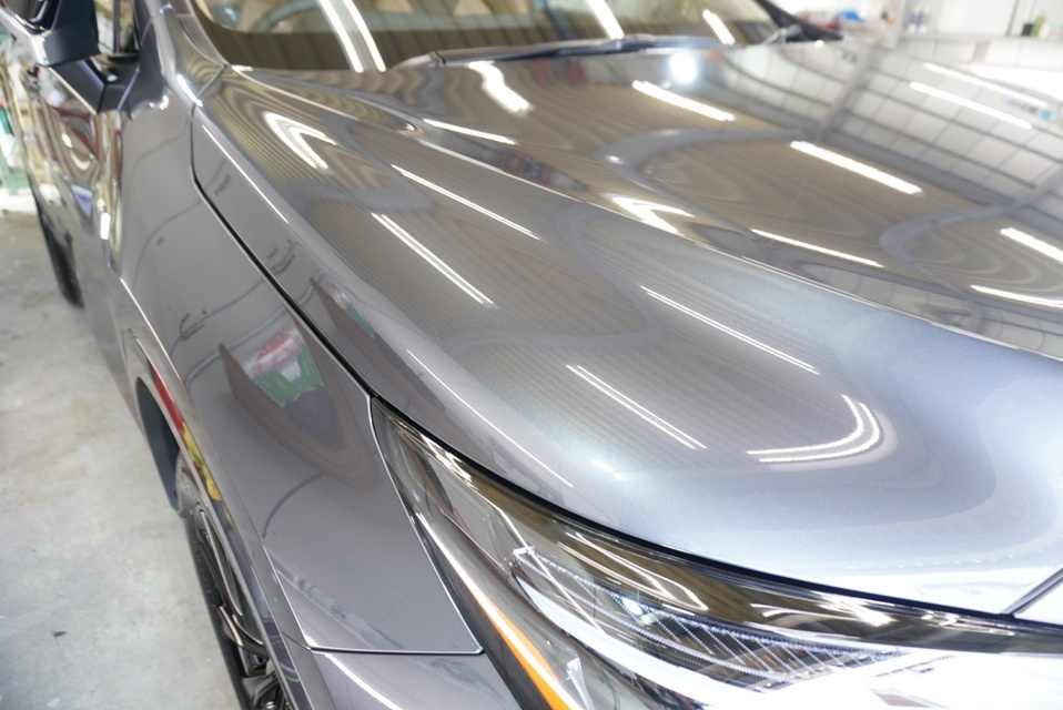 施工後　レクサスNX（グレー）　フロントアップ（別アングル）