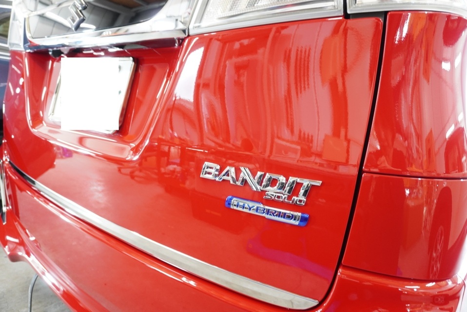 施工後　スズキ　ソリオバンディット（レッド）　リア