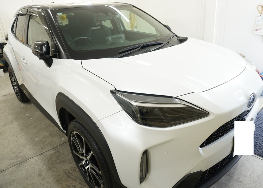 施工後　トヨタ　ヤリスクロス（ホワイト）　車全体