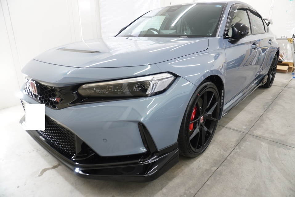 施工後　ホンダ　シビックタイプR（グレー）　車全体