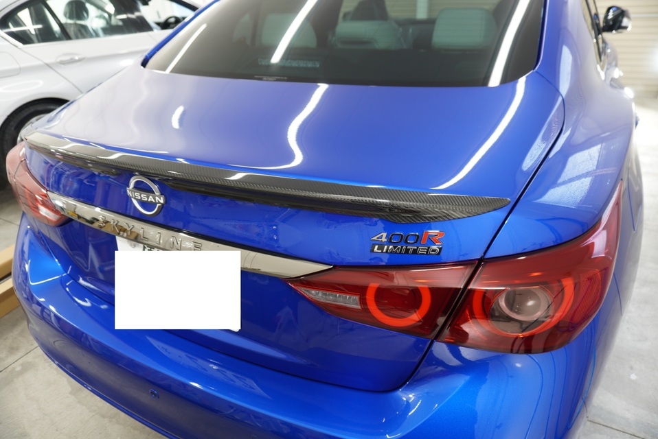 施工後　日産スカイライン（ブルー）　リア