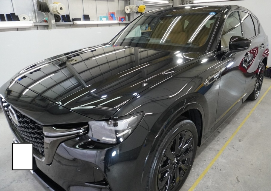 施工後　マツダ　CX60(ブラック）車全体