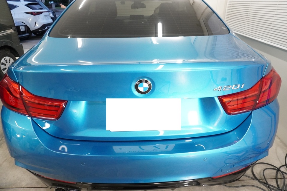 施工後　BMW420（スカイブルー）　リア