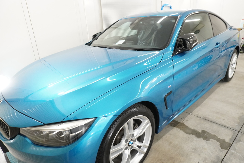 施工後　BMW420（スカイブルー）車全体