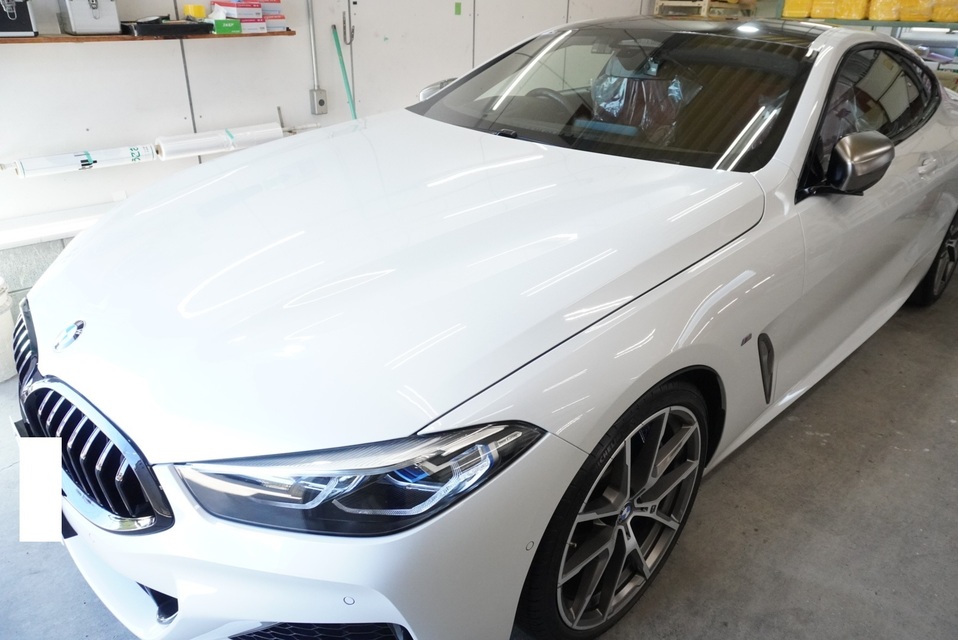 施工後　BMW850（ホワイト）　車全体