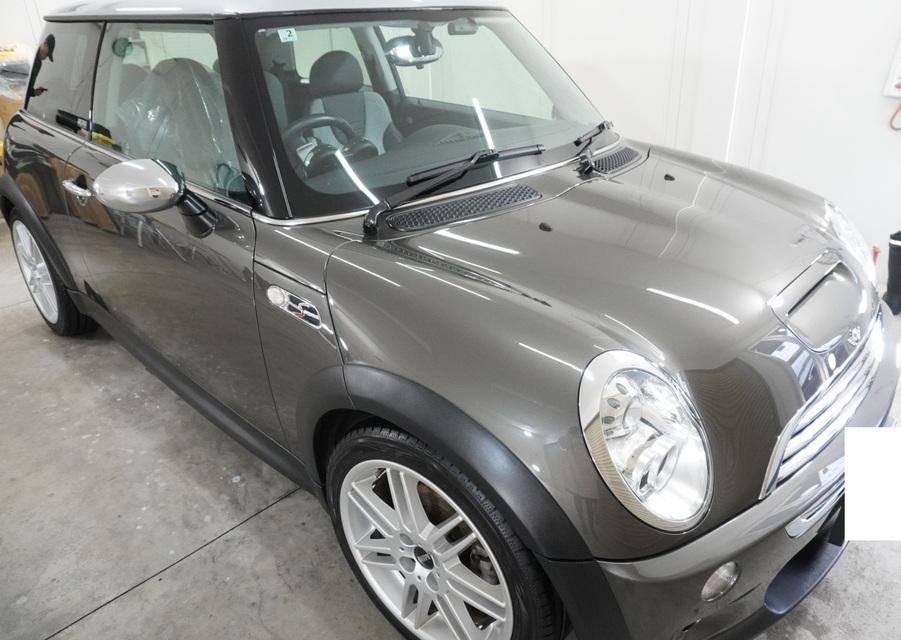 施工後　ミニクーパーS（グレー）車全体