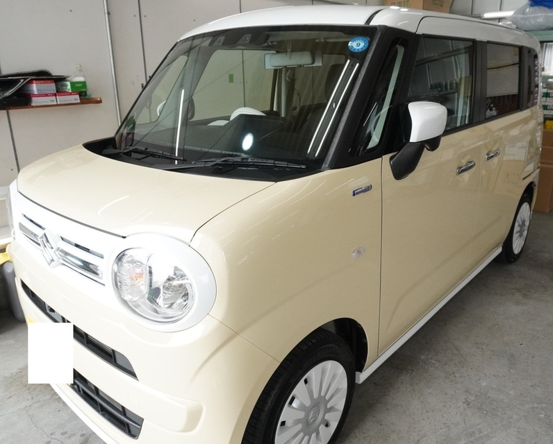 施工後　スズキワゴンRスマイル（ベージュ）　車全体
