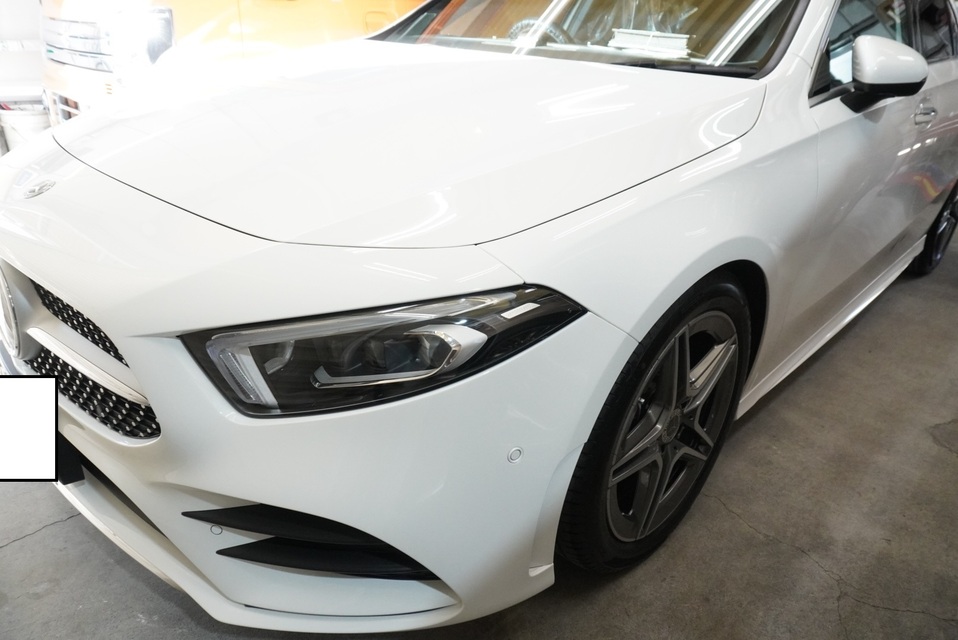 施工後　メルセデスベンツA200（ホワイト）　車全体