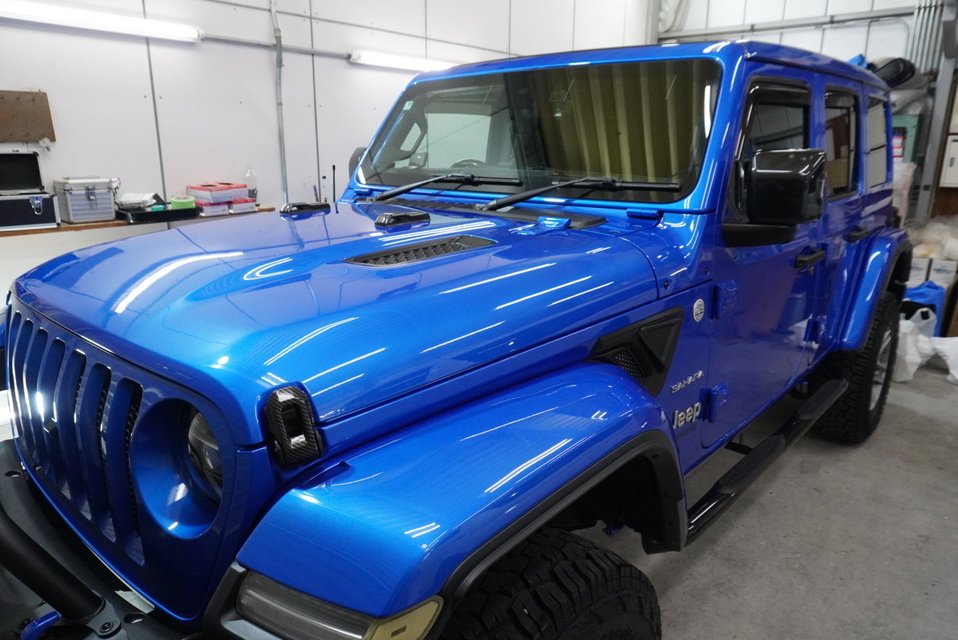 施工後　Jeepラングラー（ブルー）　車全体